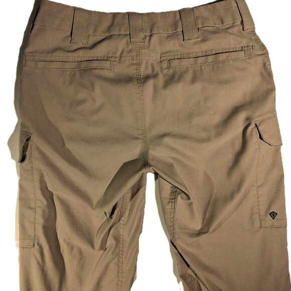 FIRST TACTICAL PANTS wms  8 Tall  Defender-124002  Tan  Pockets  Double Knee EUC - Picture 8 of 12